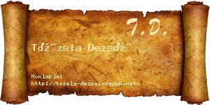 Tézsla Dezső névjegykártya